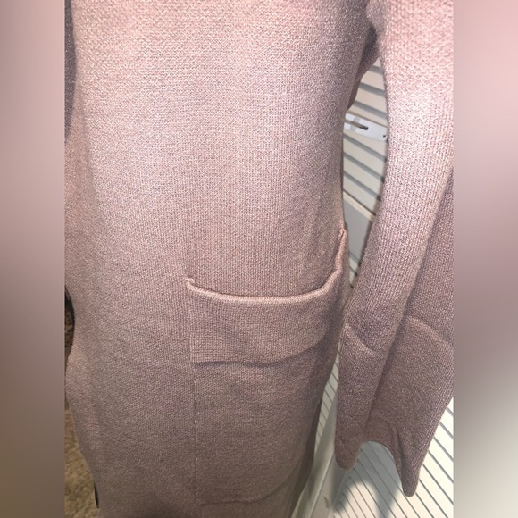 NWT ANRABESS Casual Long Sleeve Draped Open Front Long Knit Duster Coat Large - Picture 4 of 10